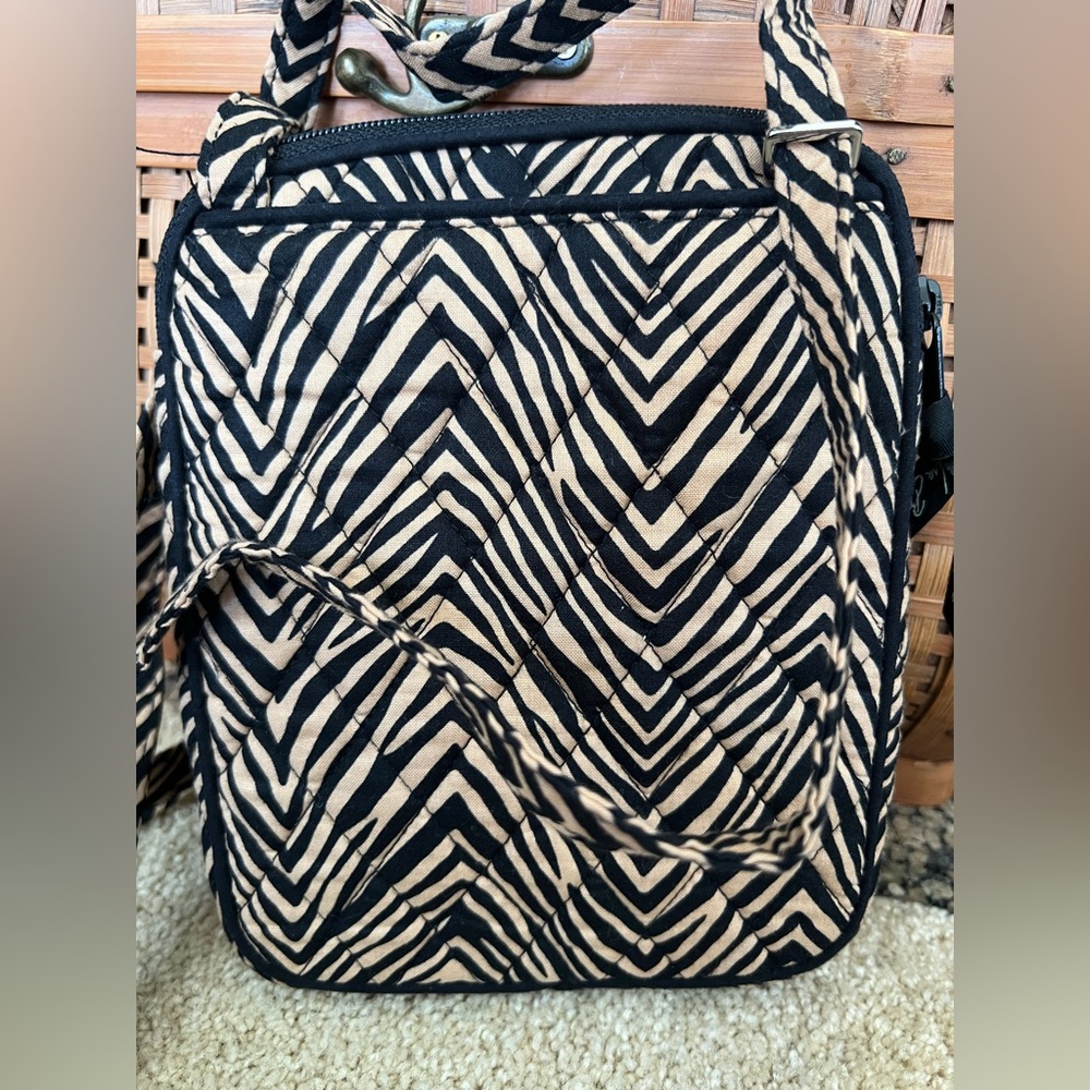 Vera Bradley Petite Quilted Zebra Print Hipster Crossbody Bag - Picture 3 of 9
